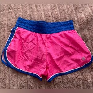 Running Athletic Shorts by Colosseum, size small. Hot pink and royal blue